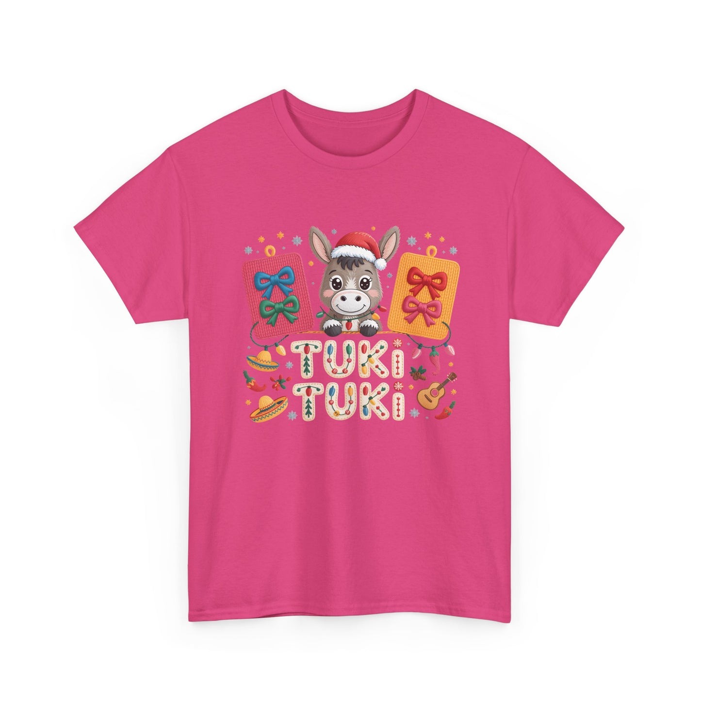 Donkey Christmas Tee - "Tuki Tuki" Festive Holiday Shirt