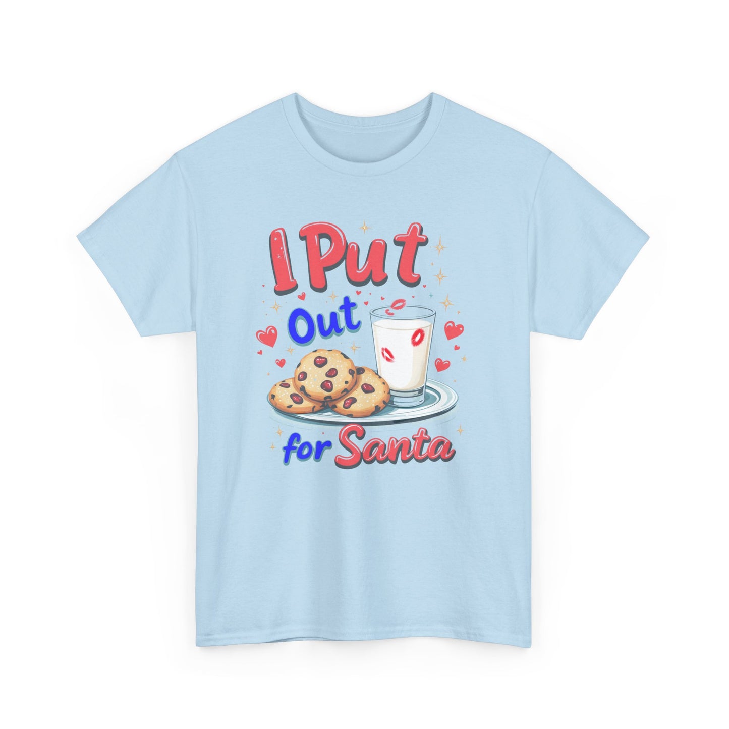 "I Put Out for Santa" T-Shirt - Funny Adult Christmas Humor Tee - Holiday Cookies and Milk Shirt