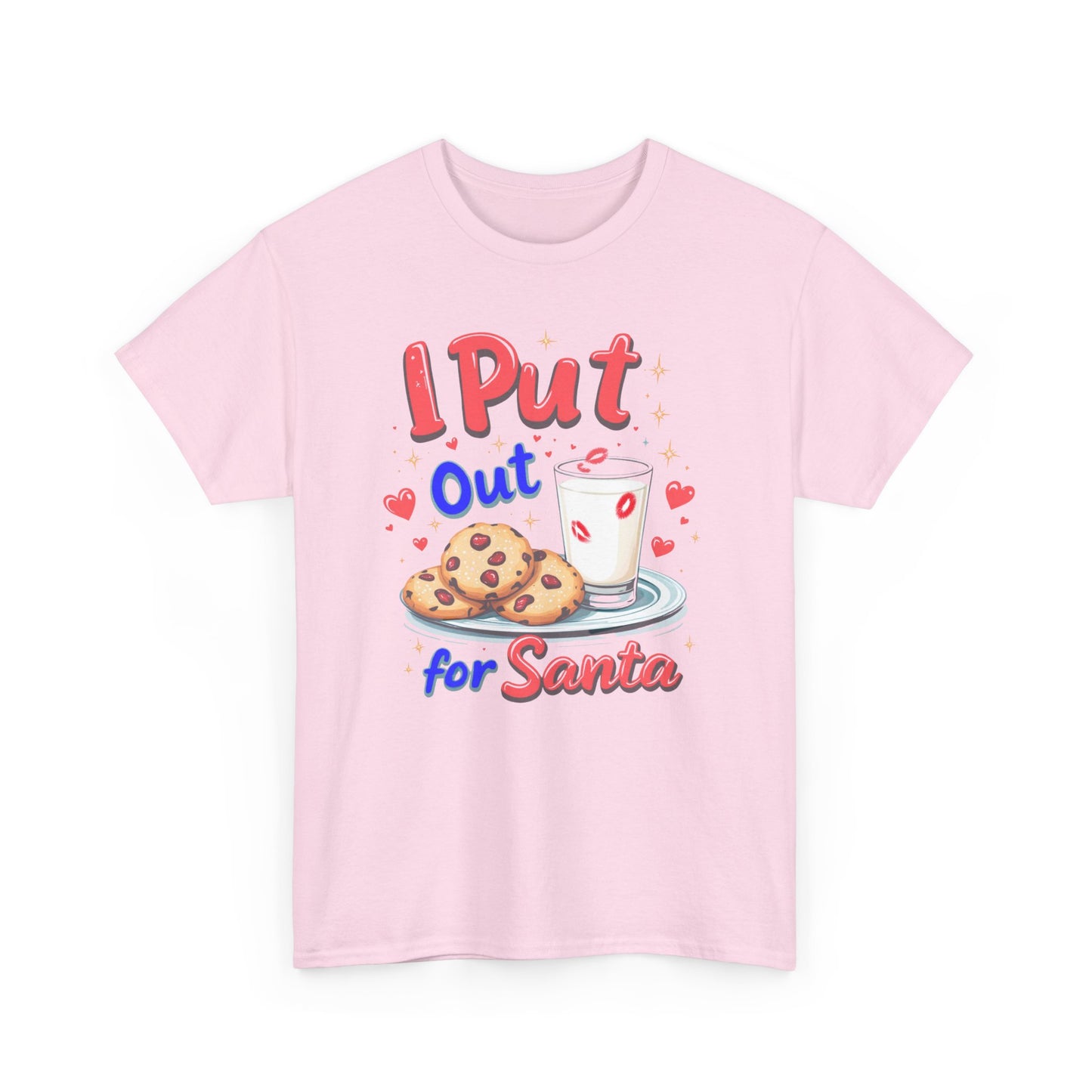 "I Put Out for Santa" T-Shirt - Funny Adult Christmas Humor Tee - Holiday Cookies and Milk Shirt