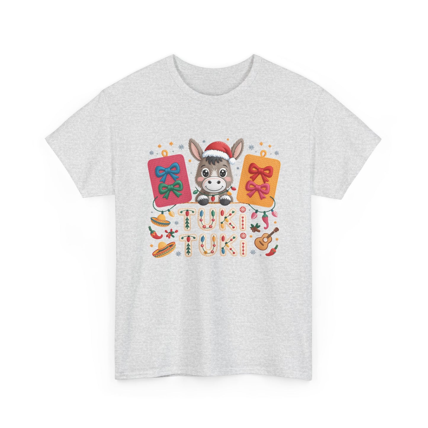 Donkey Christmas Tee - "Tuki Tuki" Festive Holiday Shirt