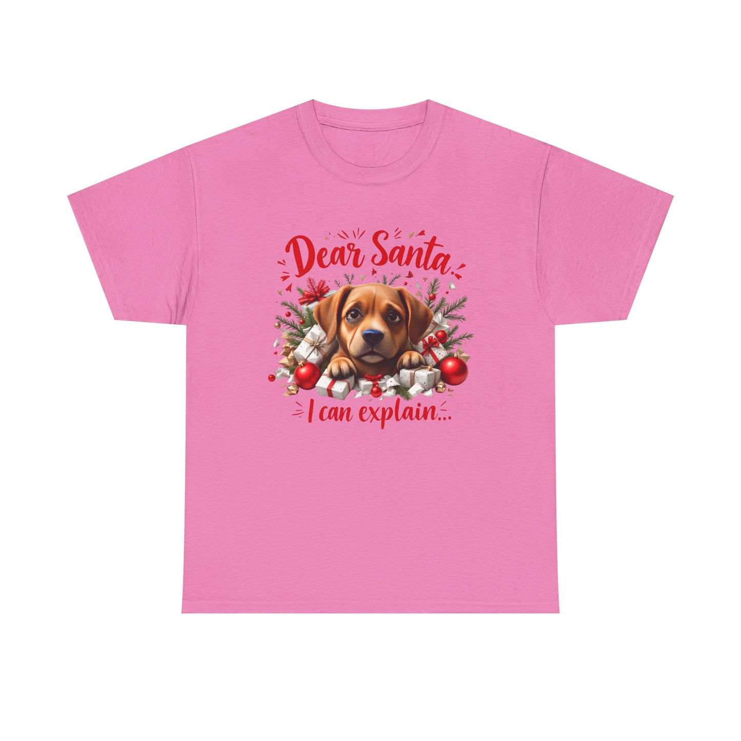 Christmas Dog Tee — "Dear Santa I Can Explain" Cute Puppy Holiday T‑Shirt