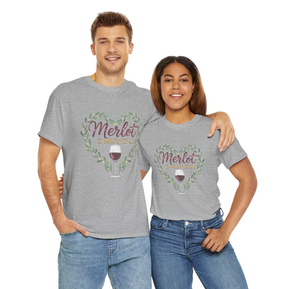 Merlot & Mistletoe Unisex Tee - Romantic Holiday Gift