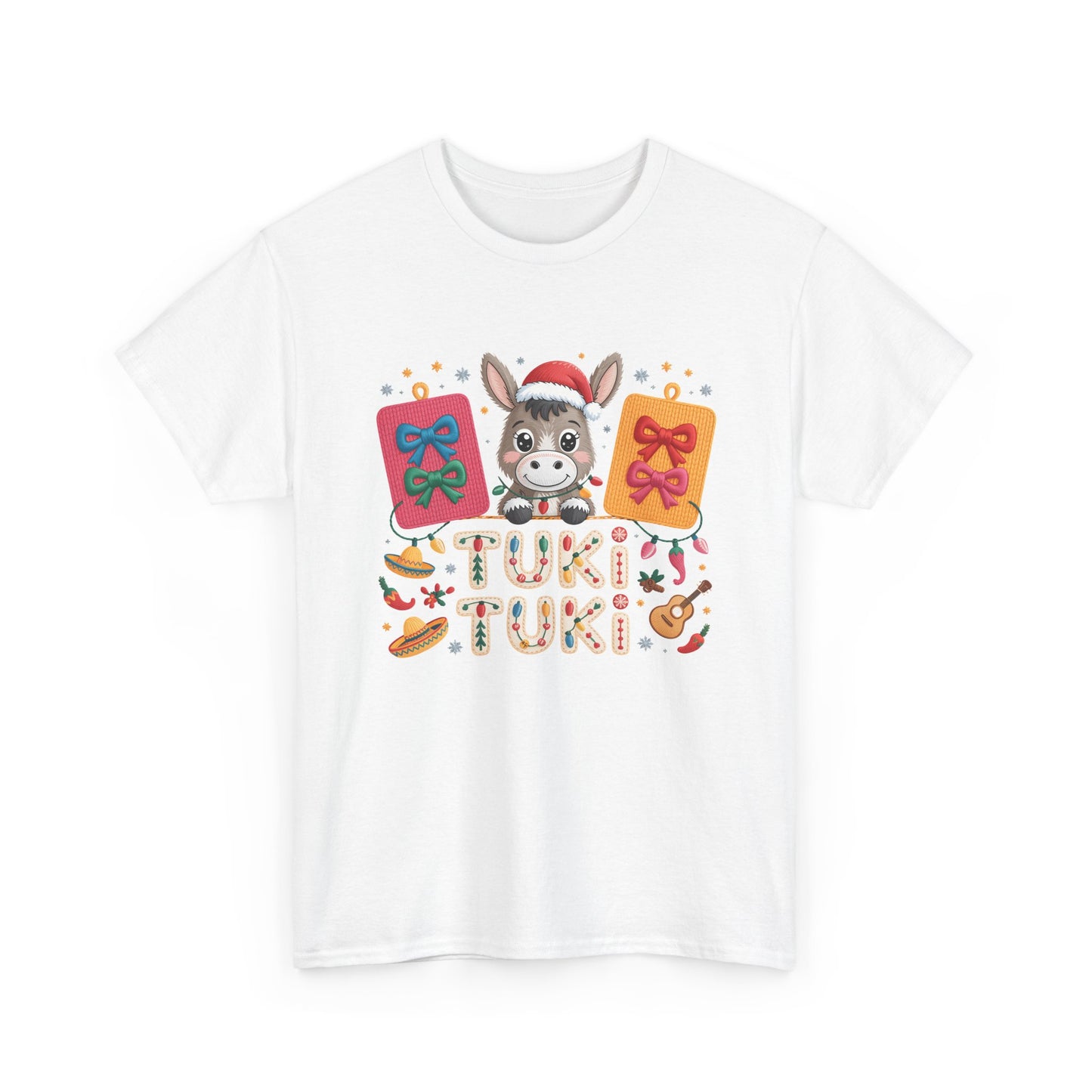 Donkey Christmas Tee - "Tuki Tuki" Festive Holiday Shirt