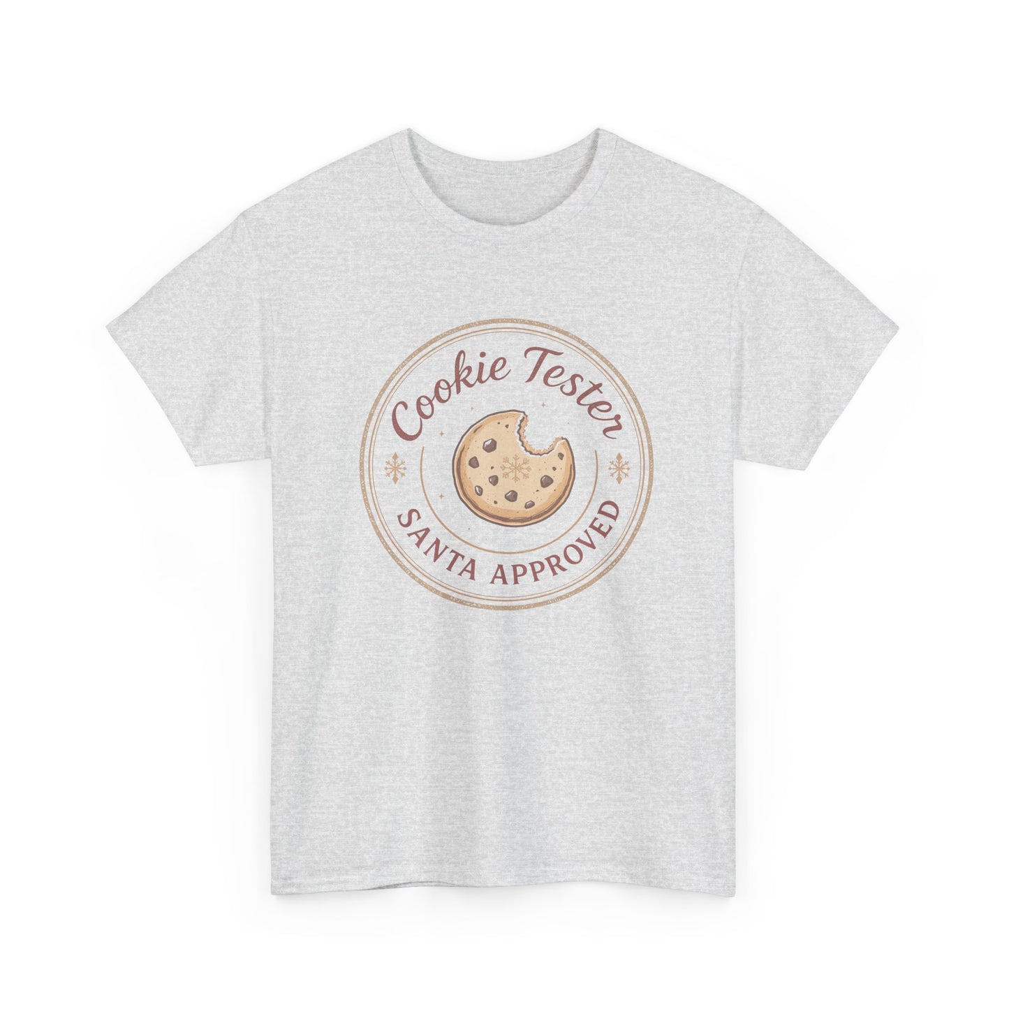 Cookie Tester Unisex Heavy Cotton Tee, Fun Cookie Lover Shirt, Santa Approved Gift, Holiday Apparel, Christmas Party Top