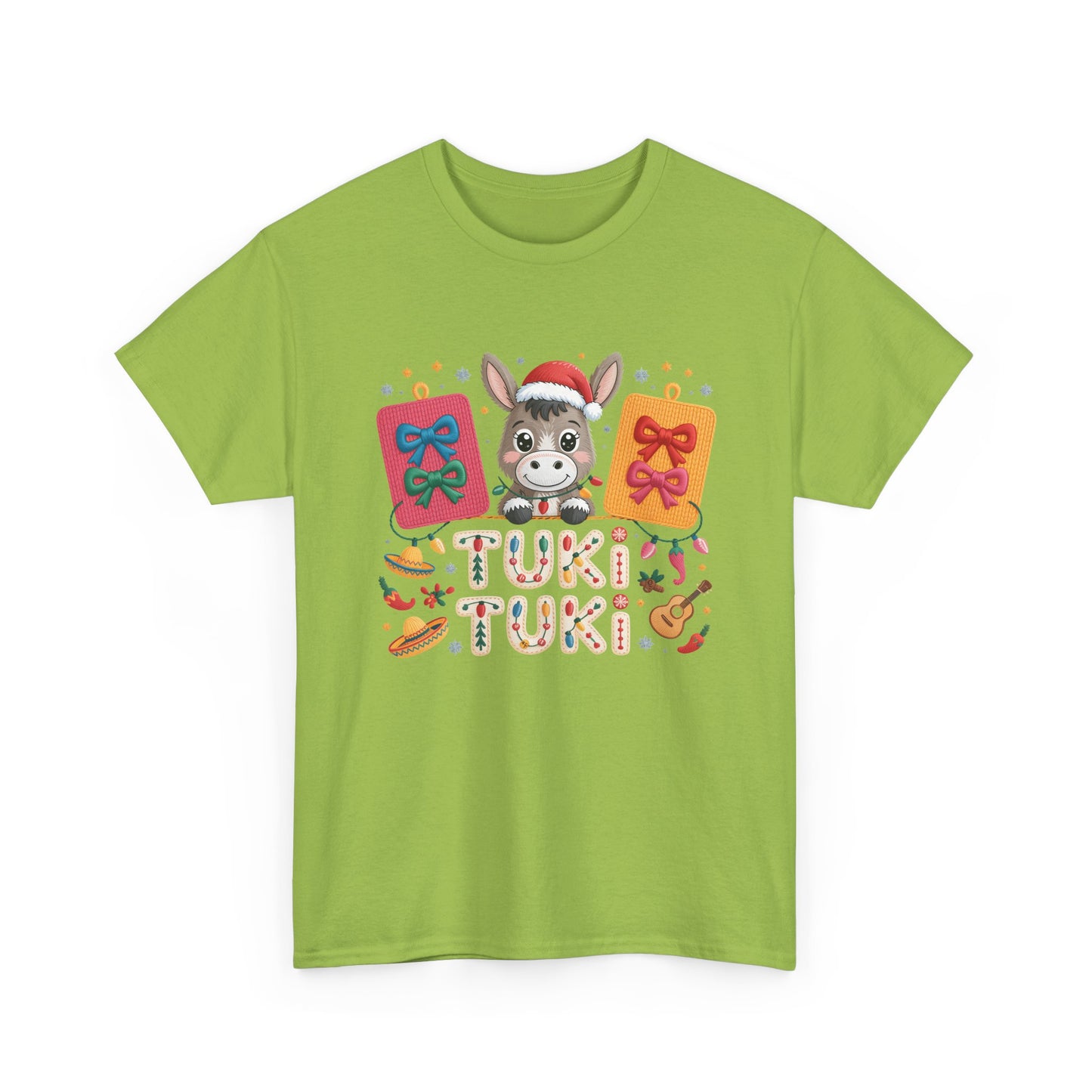 Donkey Christmas Tee - "Tuki Tuki" Festive Holiday Shirt