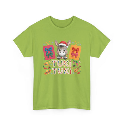 Donkey Christmas Tee - "Tuki Tuki" Festive Holiday Shirt