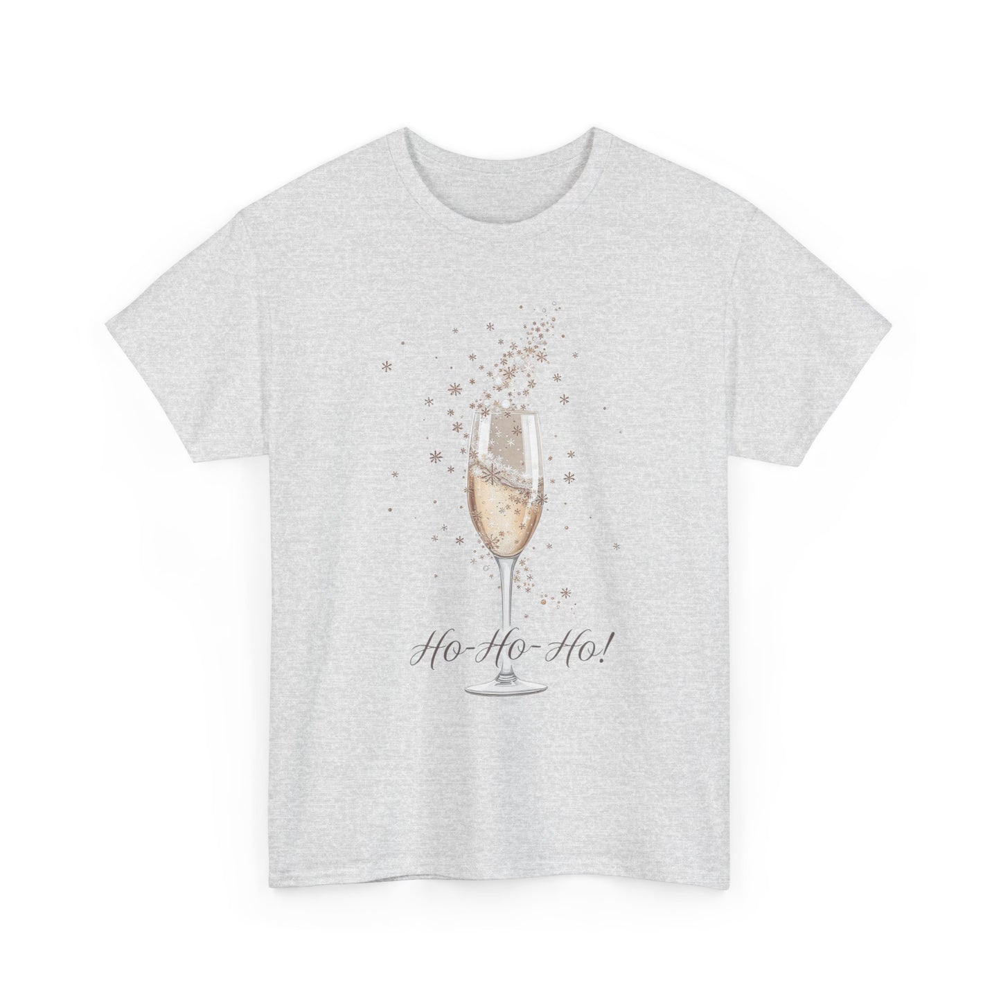 Champagne Celebration T-Shirt | Ho Ho Ho Design, Holiday Gift, Unisex Cotton Tee, Festive Apparel, New Year, Christmas Party