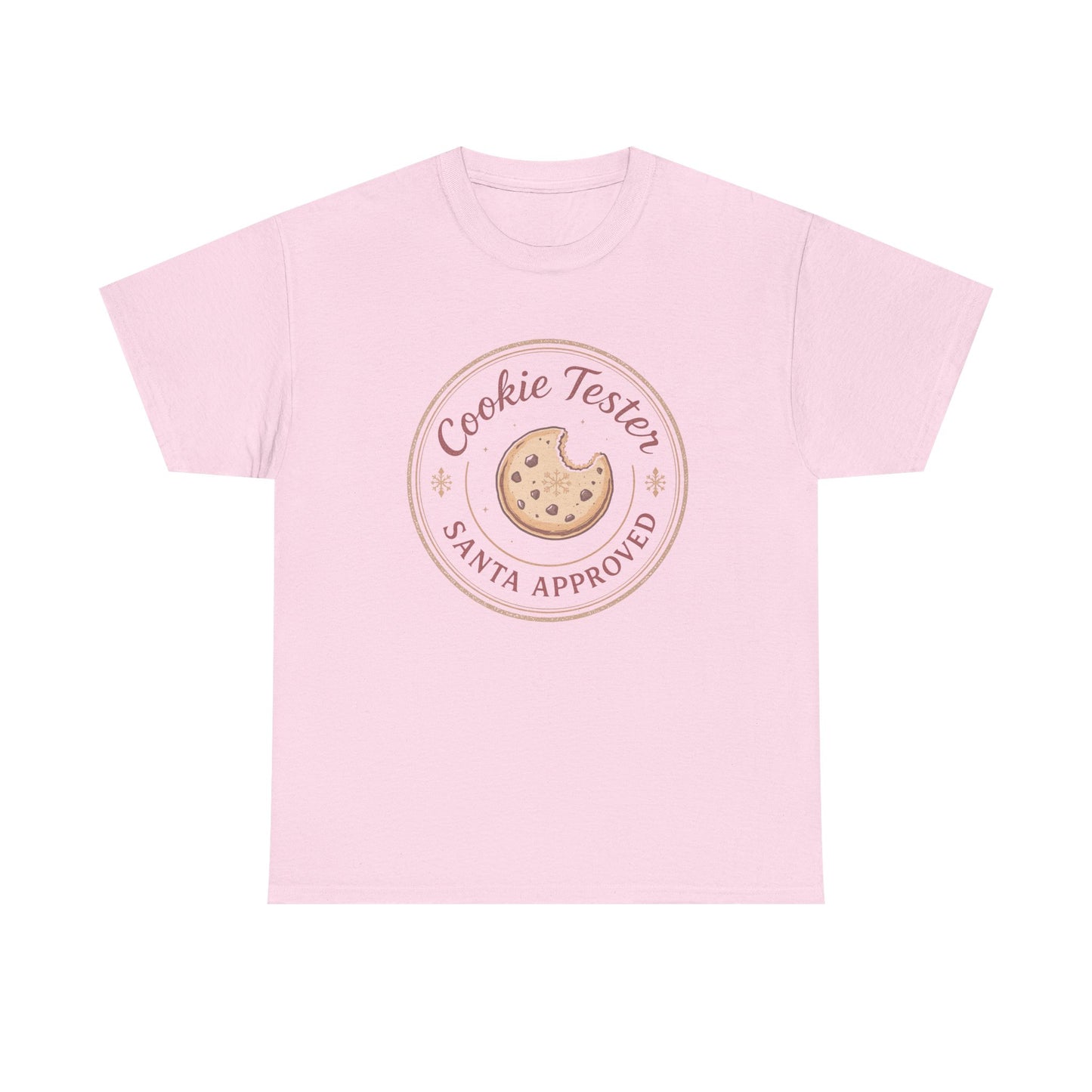 Cookie Tester Unisex Heavy Cotton Tee, Fun Cookie Lover Shirt, Santa Approved Gift, Holiday Apparel, Christmas Party Top