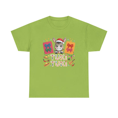 Donkey Christmas Tee - "Tuki Tuki" Festive Holiday Shirt