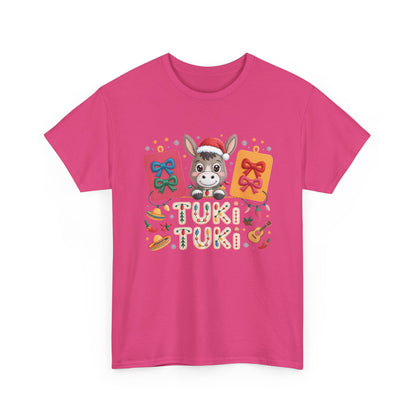 Donkey Christmas Tee - "Tuki Tuki" Festive Holiday Shirt