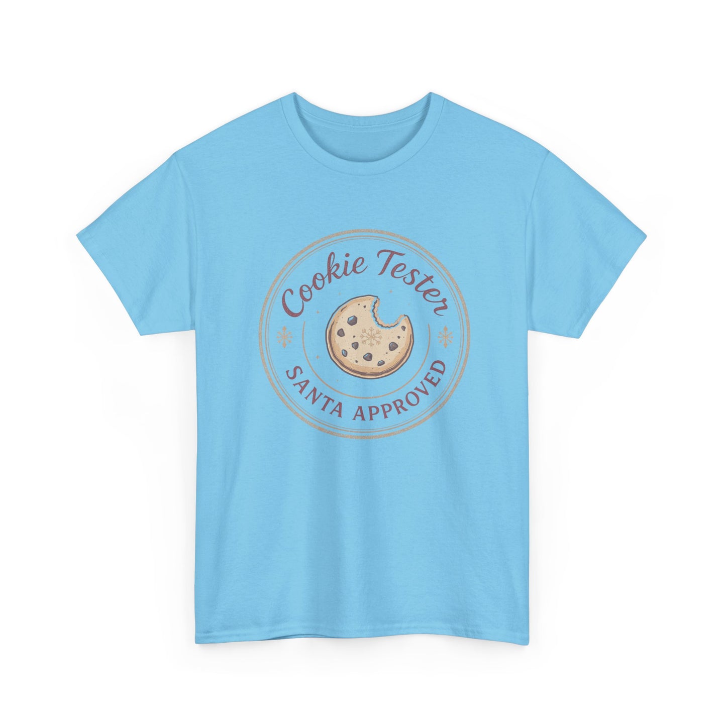 Cookie Tester Unisex Heavy Cotton Tee, Fun Cookie Lover Shirt, Santa Approved Gift, Holiday Apparel, Christmas Party Top