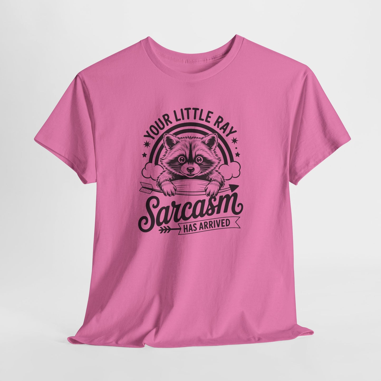 Sarcastic Raccoon T-Shirt — "Your Little Ray of Sarcasm Has Arrived" Graphic Tee