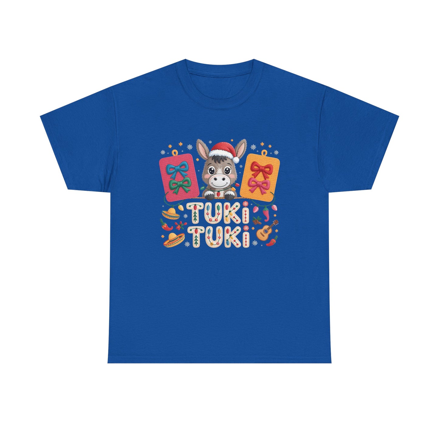 Donkey Christmas Tee - "Tuki Tuki" Festive Holiday Shirt