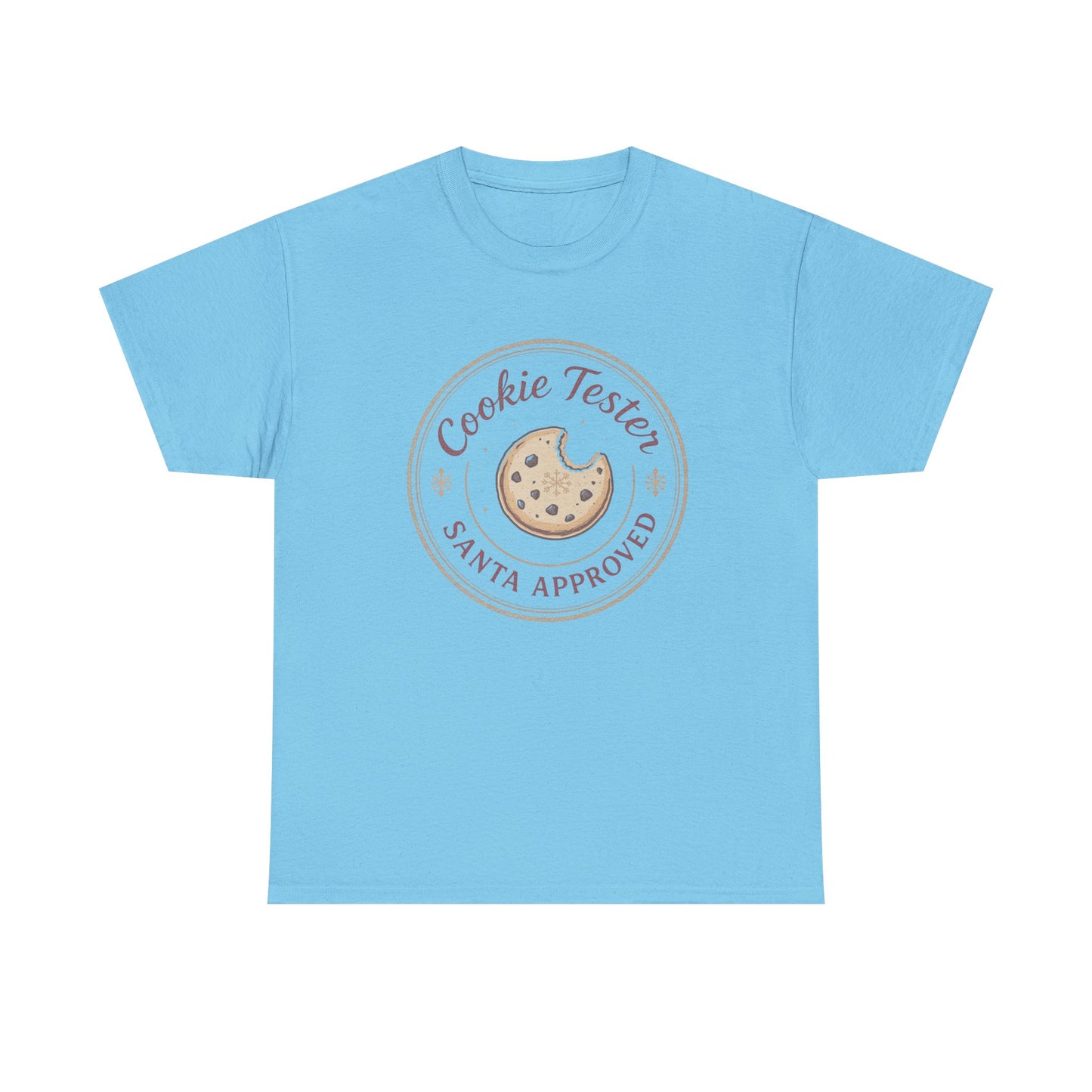 Cookie Tester Unisex Heavy Cotton Tee, Fun Cookie Lover Shirt, Santa Approved Gift, Holiday Apparel, Christmas Party Top