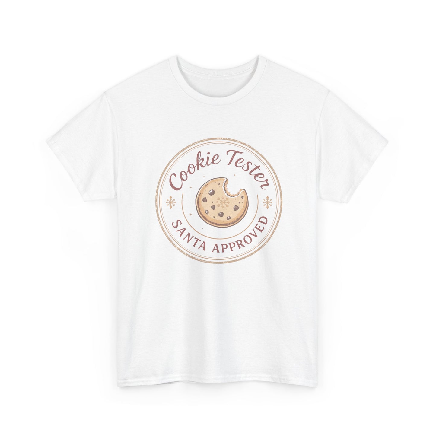 Cookie Tester Unisex Heavy Cotton Tee, Fun Cookie Lover Shirt, Santa Approved Gift, Holiday Apparel, Christmas Party Top