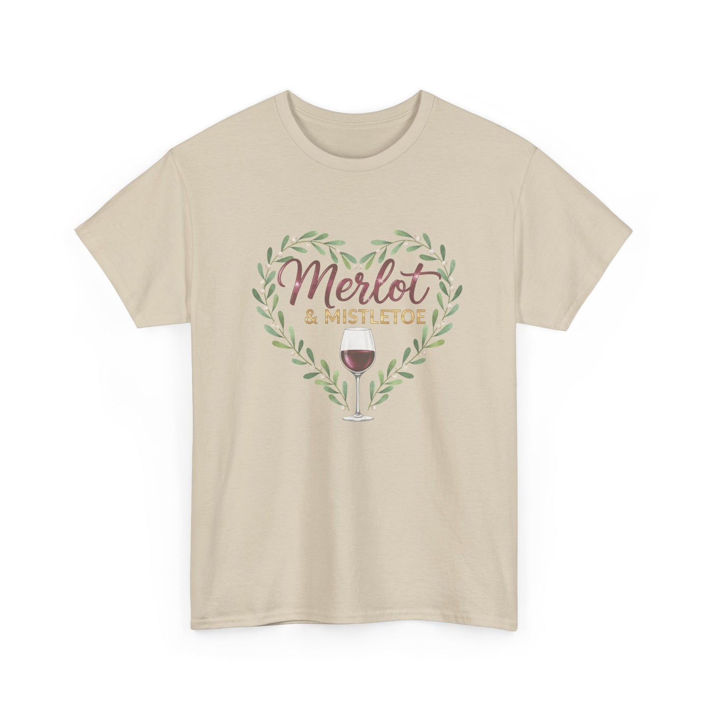 Merlot & Mistletoe Unisex Tee - Romantic Holiday Gift