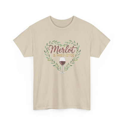 Merlot & Mistletoe Unisex Tee - Romantic Holiday Gift