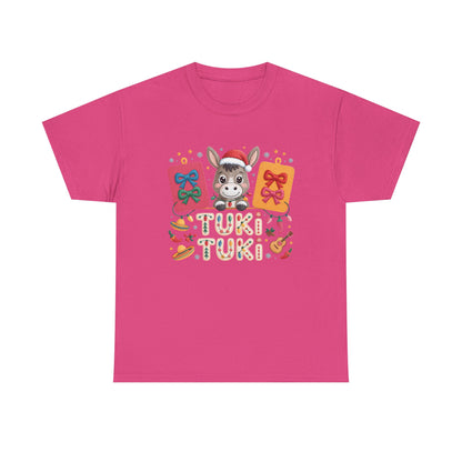Donkey Christmas Tee - "Tuki Tuki" Festive Holiday Shirt