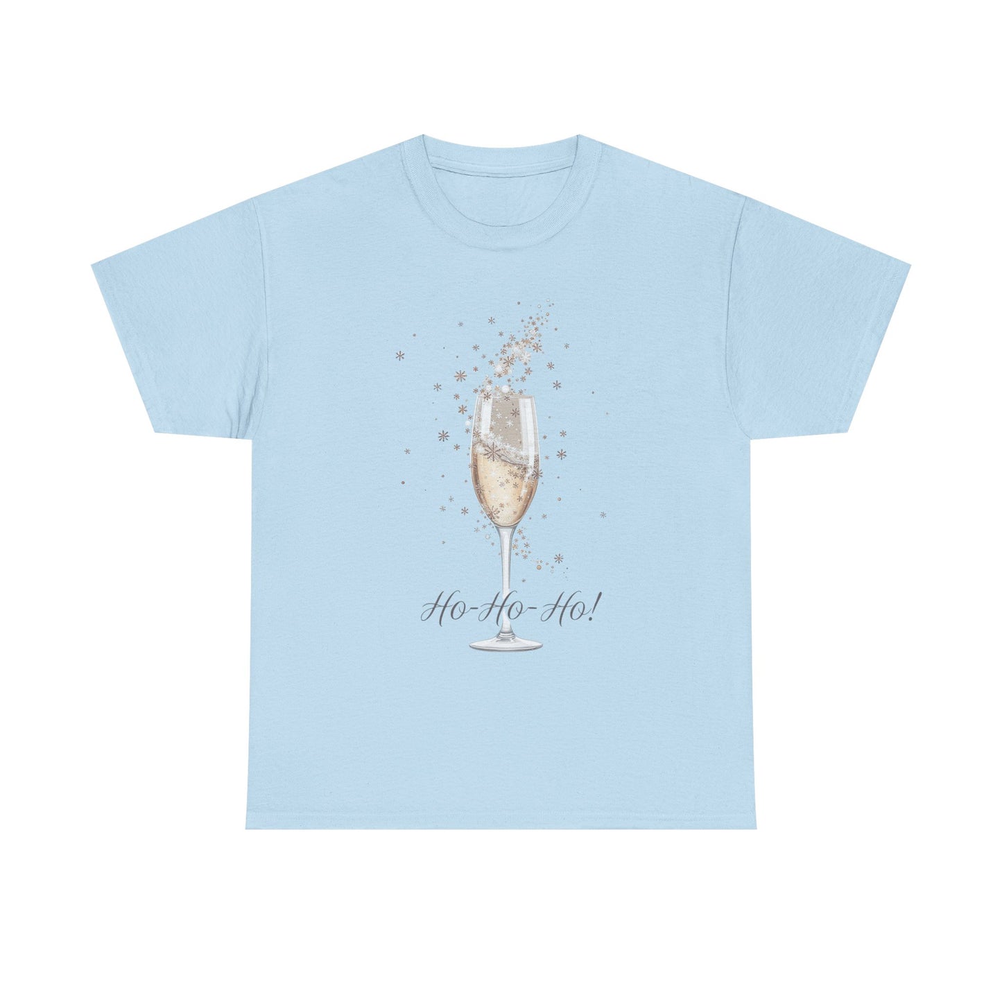 Champagne Celebration T-Shirt | Ho Ho Ho Design, Holiday Gift, Unisex Cotton Tee, Festive Apparel, New Year, Christmas Party