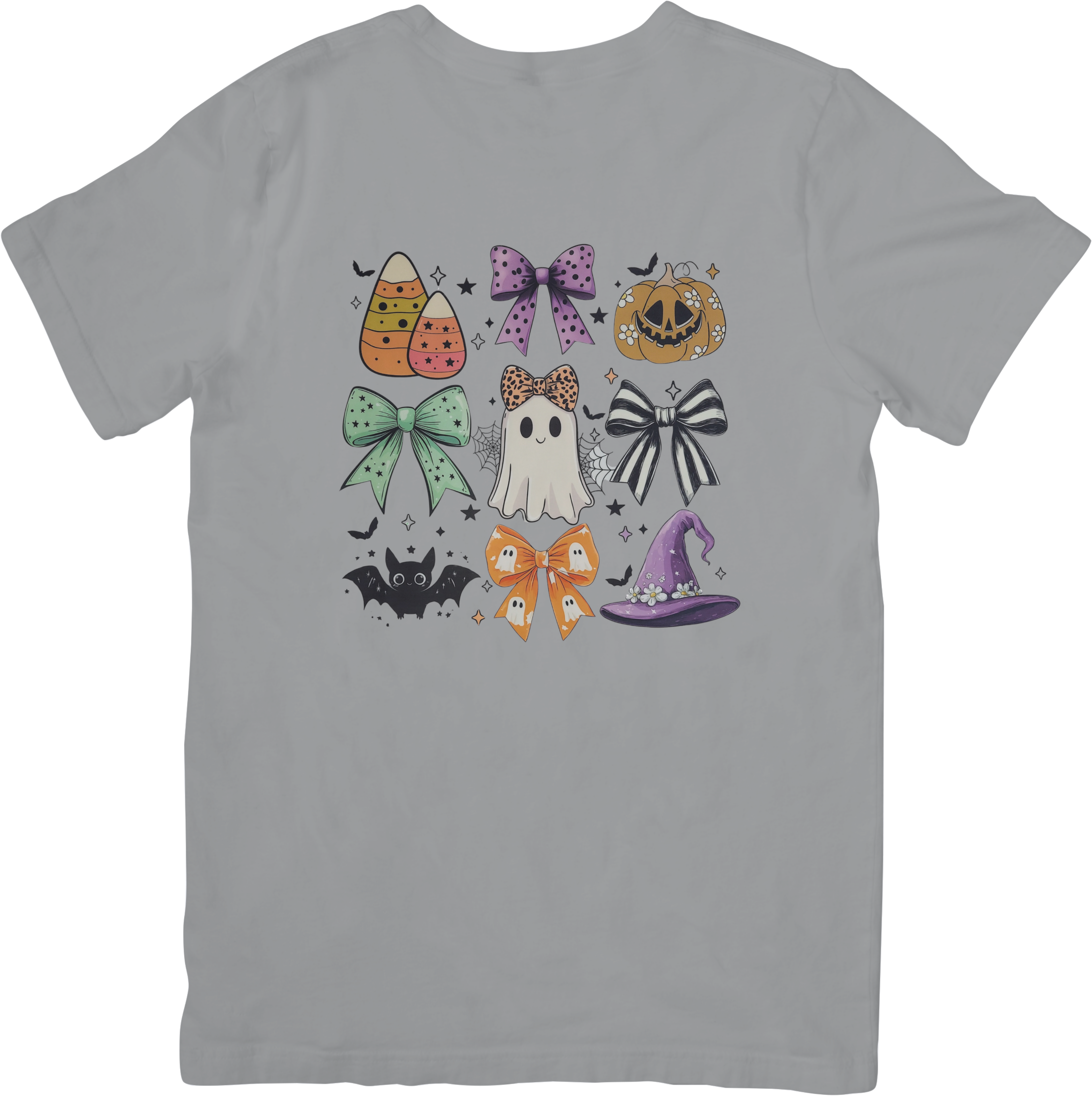 Spooky Coquette Halloween Tee | Cute Ghost with Bows Graphic Shirt
