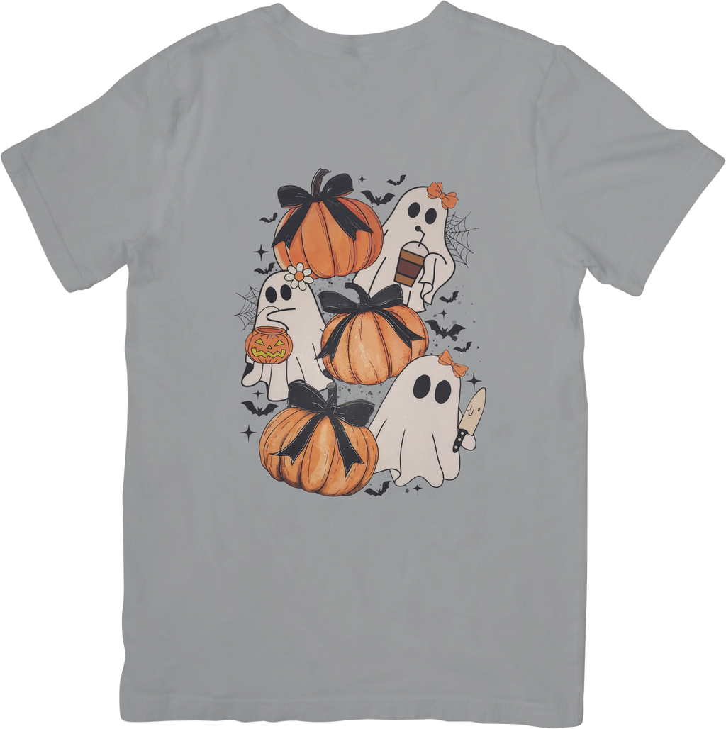 Ghostly Girls Halloween Squad Tee | Spooky Cute Pumpkin Patch Besties T-Shirt
