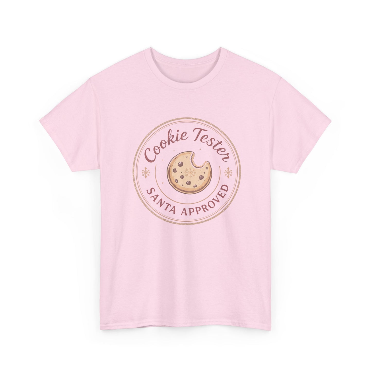 Cookie Tester Unisex Heavy Cotton Tee, Fun Cookie Lover Shirt, Santa Approved Gift, Holiday Apparel, Christmas Party Top