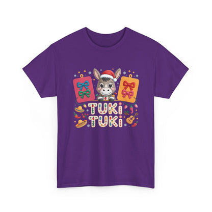 Donkey Christmas Tee - "Tuki Tuki" Festive Holiday Shirt