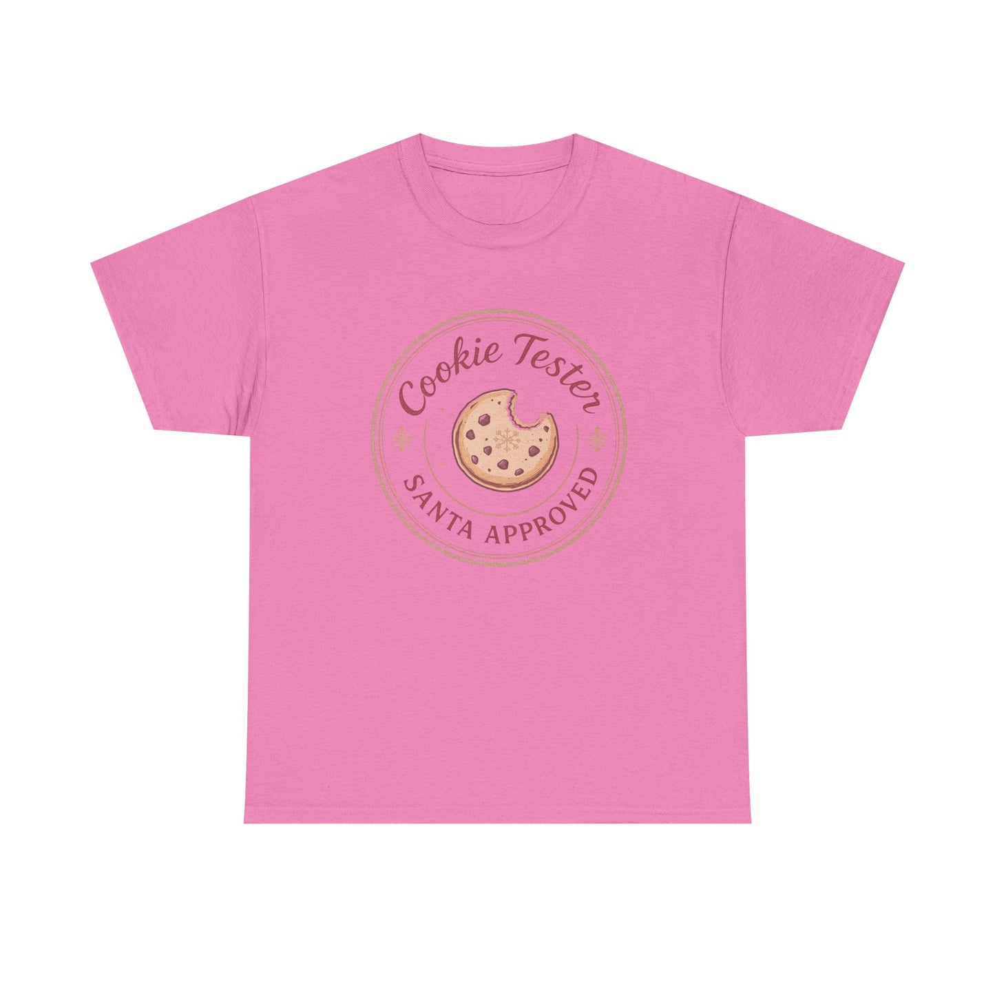 Cookie Tester Unisex Heavy Cotton Tee, Fun Cookie Lover Shirt, Santa Approved Gift, Holiday Apparel, Christmas Party Top