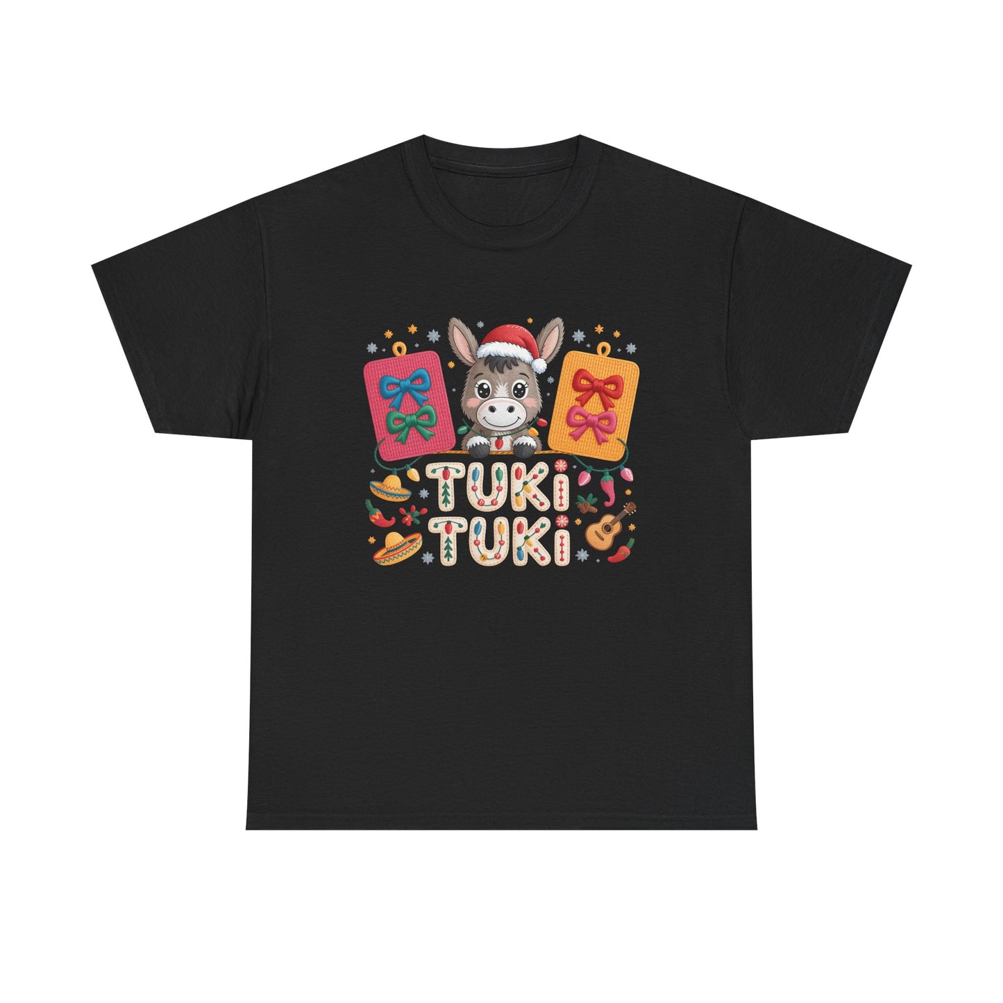 Donkey Christmas Tee - "Tuki Tuki" Festive Holiday Shirt