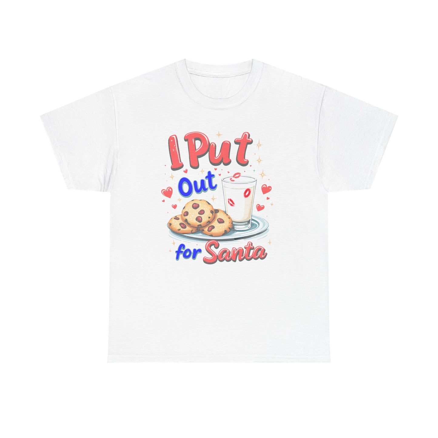"I Put Out for Santa" T-Shirt - Funny Adult Christmas Humor Tee - Holiday Cookies and Milk Shirt