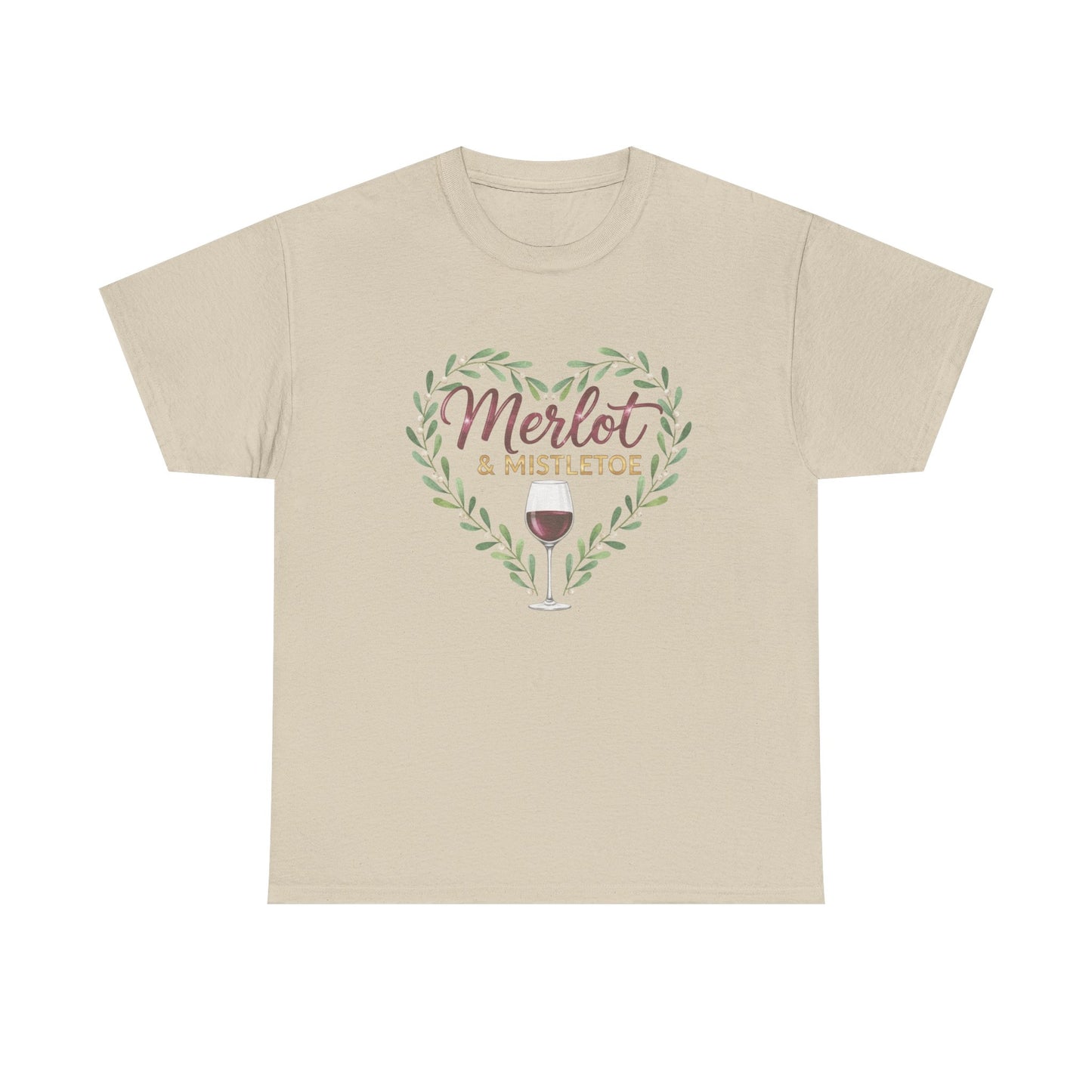 Merlot & Mistletoe Unisex Tee - Romantic Holiday Gift