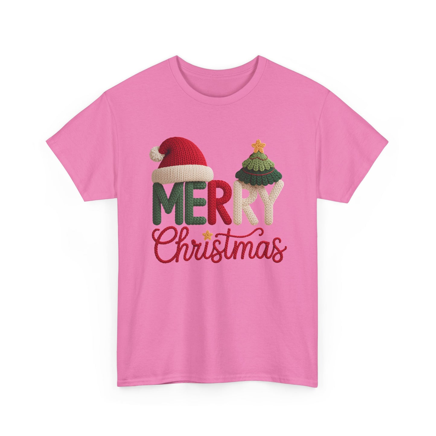 Merry Christmas Tee – Festive Santa Hat & Tree Holiday Shirt