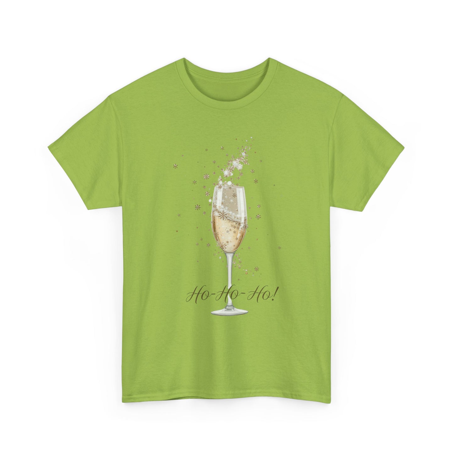 Champagne Celebration T-Shirt | Ho Ho Ho Design, Holiday Gift, Unisex Cotton Tee, Festive Apparel, New Year, Christmas Party