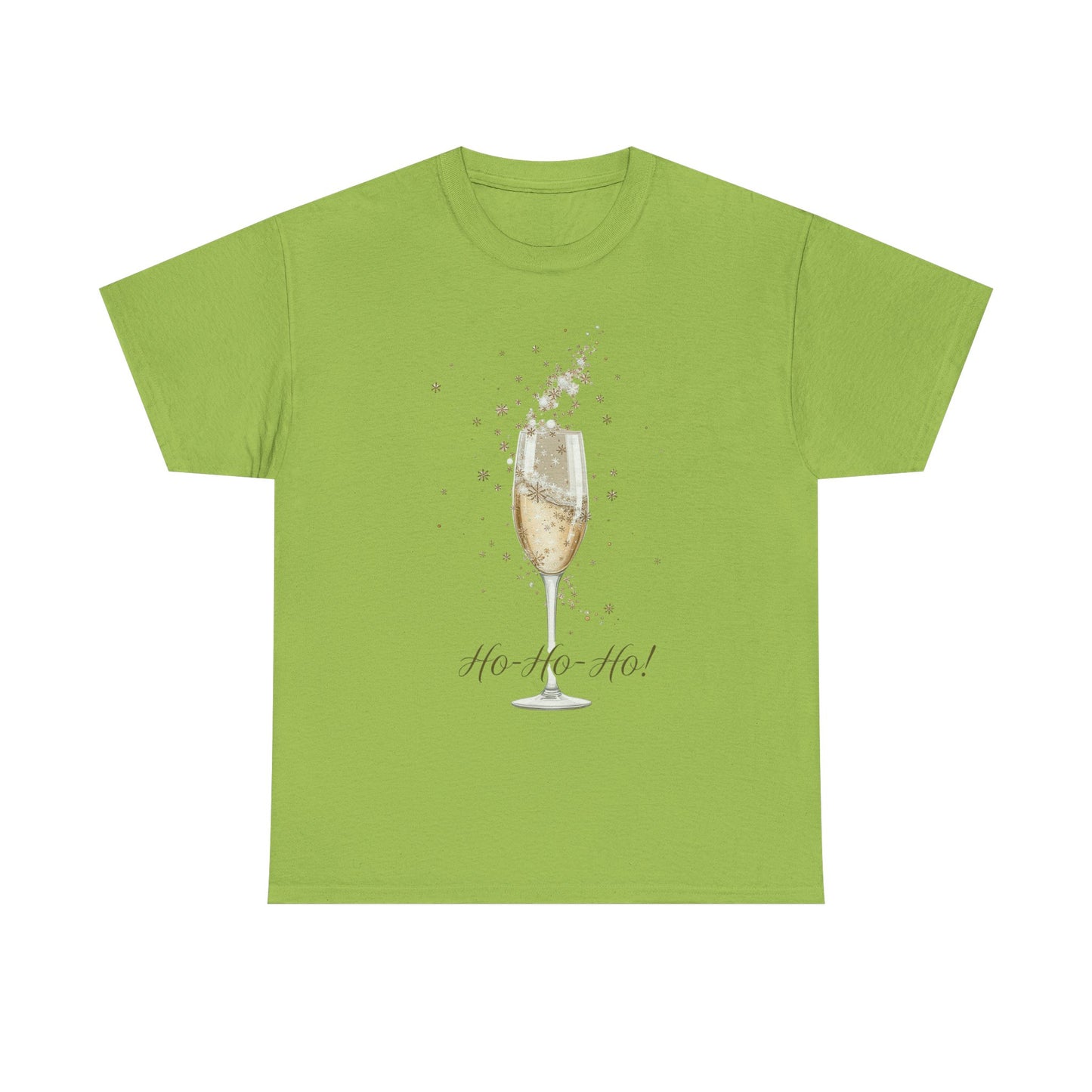 Champagne Celebration T-Shirt | Ho Ho Ho Design, Holiday Gift, Unisex Cotton Tee, Festive Apparel, New Year, Christmas Party