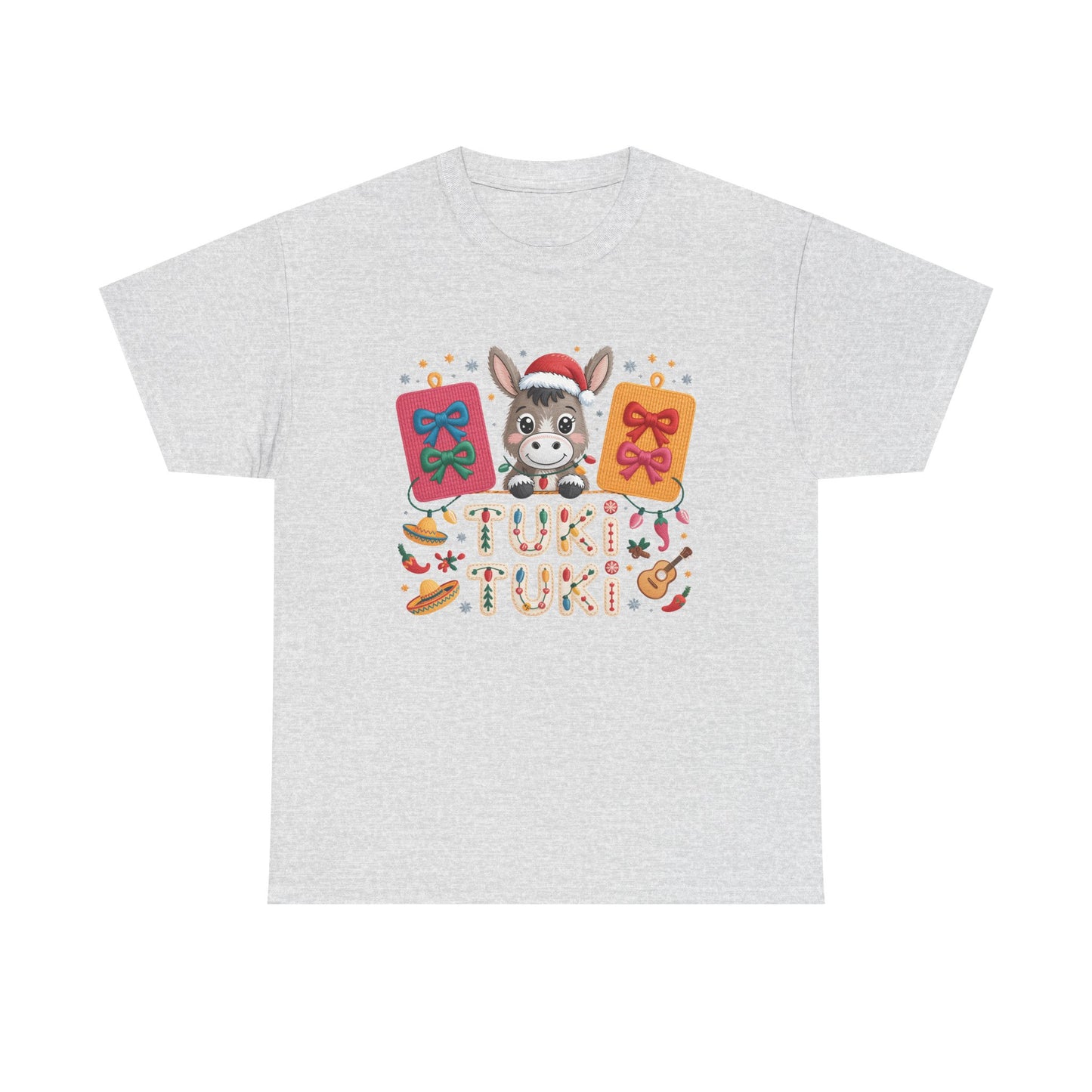 Donkey Christmas Tee - "Tuki Tuki" Festive Holiday Shirt