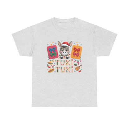 Donkey Christmas Tee - "Tuki Tuki" Festive Holiday Shirt
