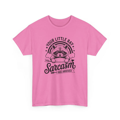 Sarcastic Raccoon T-Shirt — "Your Little Ray of Sarcasm Has Arrived" Graphic Tee