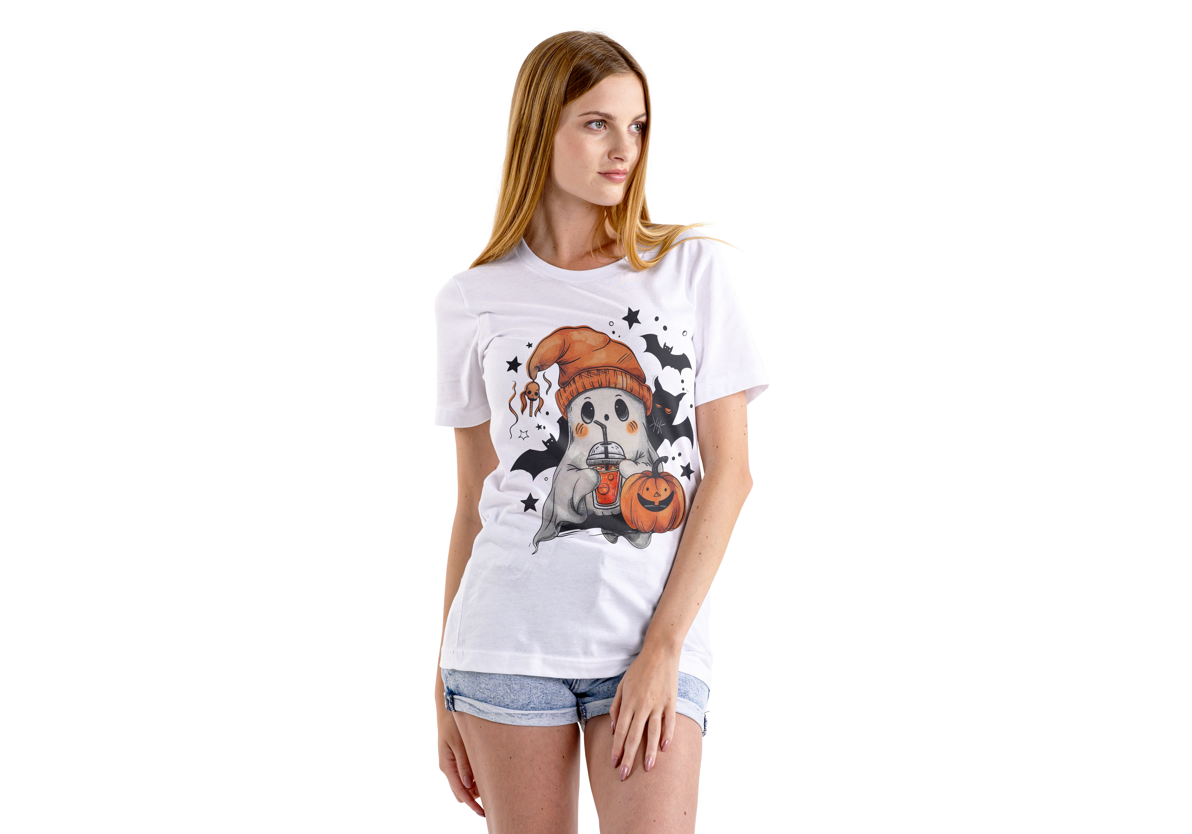 Pumpkin Spice Ghost Tee | Cute Kawaii Halloween Graphic T-Shirt